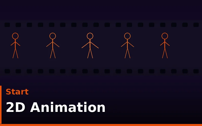 2D animation course interface showing frame-by-frame animation for beginners