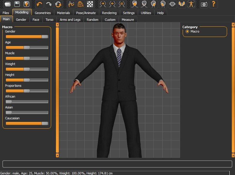 Make Human free software for character creation