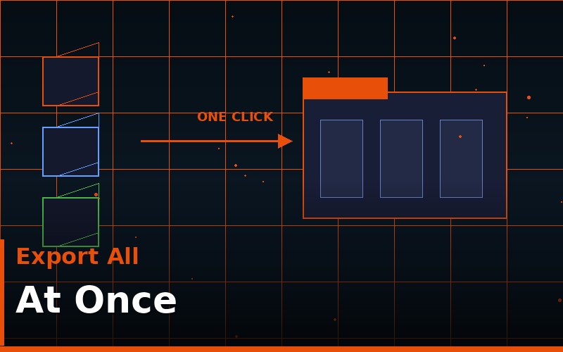 Blender batch export of multiple objects at once using an addon